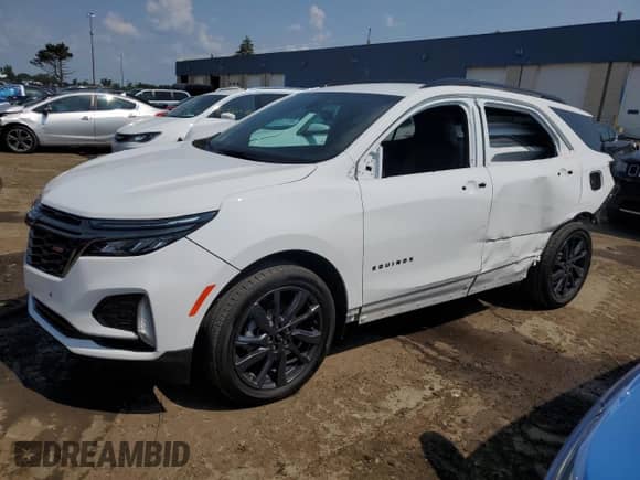 2022 Chevrolet Equinox RS with VIN 3GNAXMEV2NS189396, listed as a Copart auction lot 66945135 with 21,422 mi miles and Clean title. Bid and sale history available at DreamBid. Image 1.