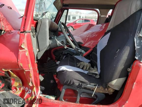 1991 Jeep Wrangler with VIN 2J4FY19P5MJ107624, listed as a Copart auction lot 85265454 with 294,655 mi miles and Salvage title. Bid and sale history available at DreamBid. Image 7.