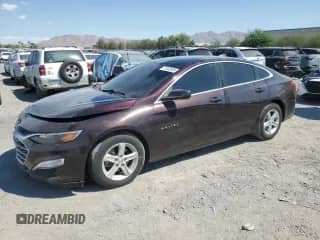 2020 Chevrolet Malibu LS with VIN 1G1ZB5ST1LF147041, listed as a Copart auction lot 71042605 with 74,694 mi miles and Salvage title. Bid and sale history available at DreamBid. Image 1.