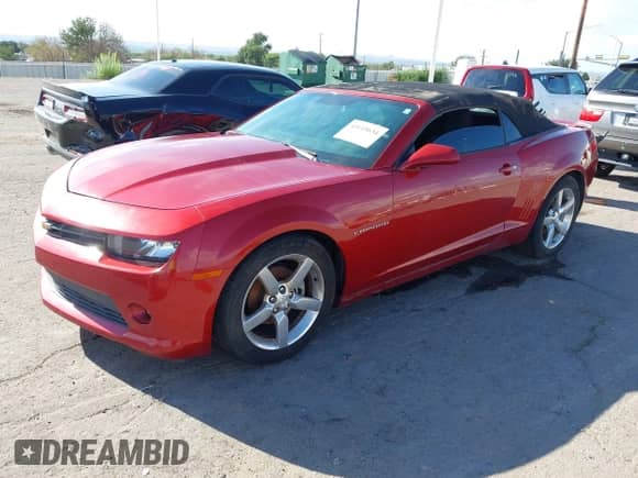 2015 Chevrolet Camaro LT z VIN 2G1FD3D37F9214608, wystawiony jako IAAI lot #43119634 z przebiegiem 67 310 mil mil oraz . Historia ofert i sprzedaży dostępna na DreamBid. Obrazek 2.
