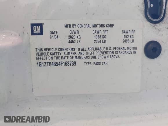 2004 Chevrolet Malibu Maxx LS z VIN 1G1ZT64854F163739, wystawiony jako IAAI lot #43558516 z przebiegiem 213 389 mil mil oraz . Historia ofert i sprzedaży dostępna na DreamBid. Obrazek 9.