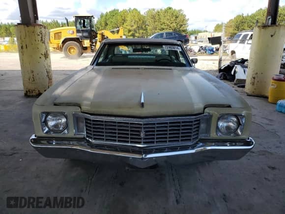 1972 Chevrolet Monte Carlo with VIN 1H57J2L567411, listed as a Copart auction lot 72465014 with 83,239 mi miles and Salvage title. Bid and sale history available at DreamBid. Image 5.