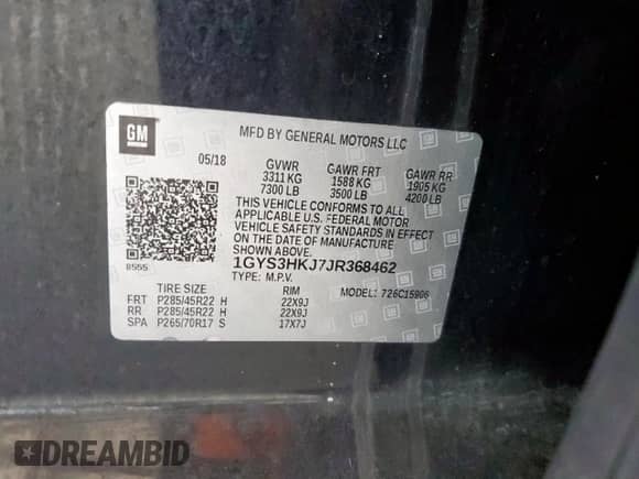 2018 Cadillac Escalade ESV Luxury с VIN 1GYS3HKJ7JR368462, выставлен на аукционе Copart как лот 80661225 с пробегом 159 651 миль миль и Чистый • Clean title. История ставок и продаж доступна на DreamBid. Изображение 13.