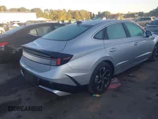 2025 Hyundai Sonata SEL with VIN KMHL64JA9SA468974, listed as a IAAI auction lot 43492347 with 13,050 mi miles and . Bid and sale history available at DreamBid. Image 4.
