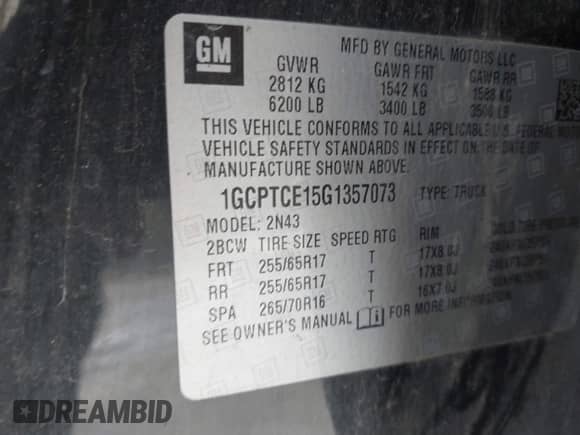 2016 Chevrolet Colorado 4WD LT с VIN 1GCPTCE15G1357073, выставлен на аукционе IAAI как лот 43143759 с пробегом 181 283 миль миль и . История ставок и продаж доступна на DreamBid. Изображение 9.