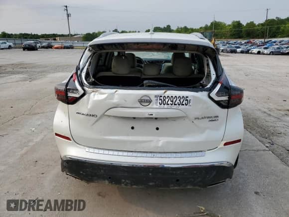2024 Nissan Murano Platinum with VIN 5N1AZ2DS9RC113373, listed as a Copart auction lot 58292325 with 8,207 mi miles and Salvage title. Bid and sale history available at DreamBid. Image 6.