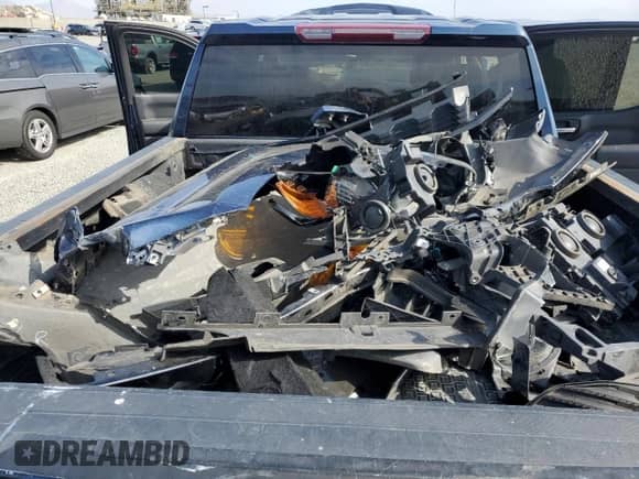 2021 Chevrolet Silverado 1500 Custom Trail Boss with VIN 1GCPYCEH3MZ440190, listed as a Copart auction lot 58587105 with 93,033 mi miles and Salvage title. Bid and sale history available at DreamBid. Image 12.