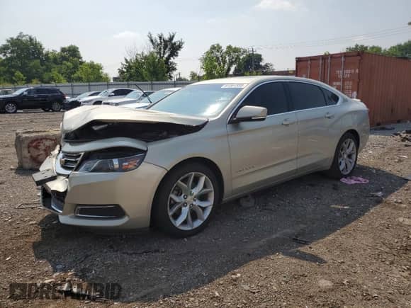 2015 Chevrolet Impala LT with VIN 2G1125S30F9213122, listed as a Copart auction lot 64364585 with 105,987 mi miles and Salvage title. Bid and sale history available at DreamBid. Image 1.