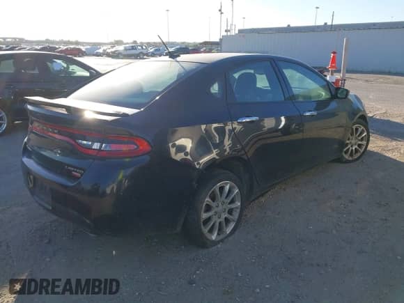 2013 Dodge Dart Limited with VIN 1C3CDFCH4DD307941, listed as a IAAI auction lot 43485203 with 186,200 mi miles and . Bid and sale history available at DreamBid. Image 4.