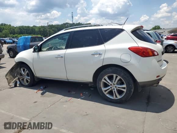 2010 Nissan Murano LE with VIN JN8AZ1MW1AW140334, listed as a Copart auction lot 63425905 with 216,643 mi miles and Salvage title. Bid and sale history available at DreamBid. Image 2.