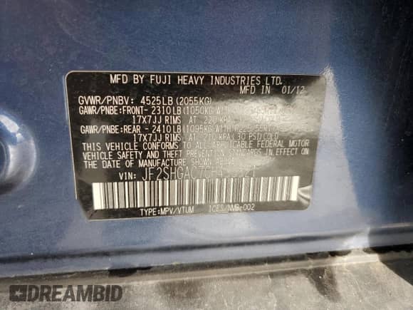 2012 Subaru Forester XT Premium z VIN JF2SHGAC7CH439321, wystawiony jako Copart lot #86650494 z przebiegiem 134 237 mil mil oraz Szkoda całkowita • Salvage title. Historia ofert i sprzedaży dostępna na DreamBid. Obrazek 15.