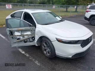 2023 Honda Accord EX-L with VIN 1HGCY2F60PA069600, listed as a IAAI auction lot 43195791 with 27,136 mi miles and . Bid and sale history available at DreamBid. Image 1.