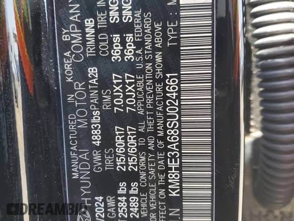 2025 Hyundai Kona Limited с VIN KM8HE3A68SU024661, выставлен на аукционе Copart как лот 52023295 с пробегом 2 227 миль миль и Списание • Salvage title. История ставок и продаж доступна на DreamBid. Изображение 13.