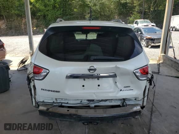 2016 Nissan Pathfinder Platinum with VIN 5N1AR2MM8GC630193, listed as a Copart auction lot 68685965 with 185,558 mi miles and Salvage title. Bid and sale history available at DreamBid. Image 6.
