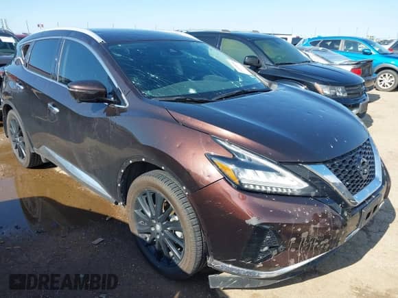 2021 Nissan Murano SL z VIN 5N1AZ2CJ9MC147329, wystawiony jako IAAI lot #42695194 z przebiegiem 37 685 mil mil oraz . Historia ofert i sprzedaży dostępna na DreamBid. Obrazek 1.