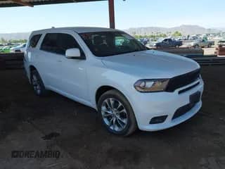 2020 Dodge Durango GT Plus with VIN 1C4RDJDG1LC261634, listed as a IAAI auction lot 42692127 with 103,978 mi miles and . Bid and sale history available at DreamBid. Image 1.