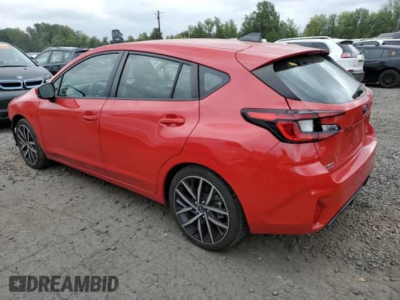 2024 Subaru Impreza Special Sports with VIN JF1GUAFC4R8237718, listed as a Copart auction lot 80466705 with 3,654 mi miles and Salvage title. Bid and sale history available at DreamBid. Image 2.