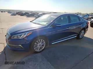 2015 Hyundai Sonata Limited with VIN 5NPE34AF3FH053388, listed as a Copart auction lot 81908985 with 89,735 mi miles and Salvage title. Bid and sale history available at DreamBid. Image 1.