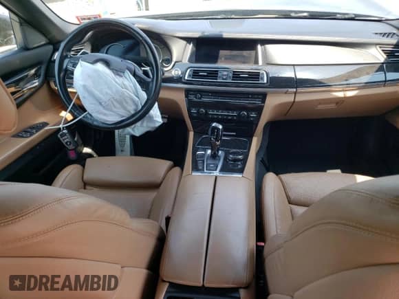 2015 BMW 7 Series 750Li xDrive with VIN WBAYF8C54FG245534, listed as a Copart auction lot 59421255 with 135,026 mi miles and Salvage title. Bid and sale history available at DreamBid. Image 8.