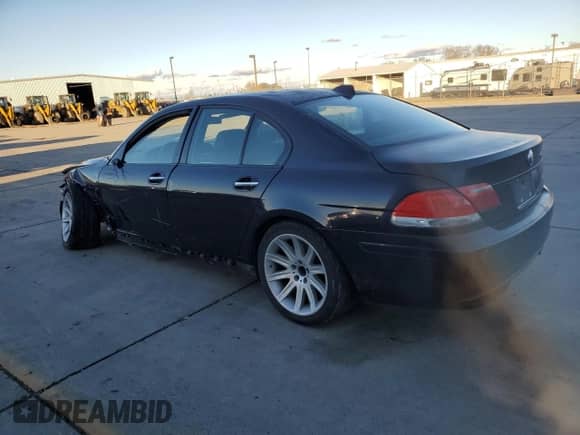 2006 BMW 7 Series 750i with VIN WBAHL83516DT05036, listed as a Copart auction lot 44456615 with 134,056 mi miles and Salvage title. Bid and sale history available at DreamBid. Image 2.