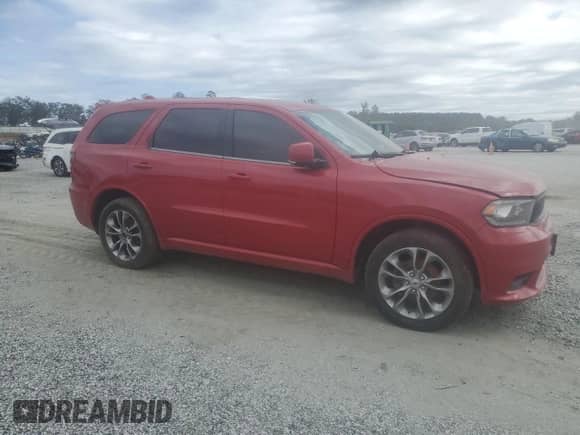 2019 Dodge Durango GT Plus with VIN 1C4RDJDG3KC744587, listed as a Copart auction lot 86254495 with 211,557 mi miles and Clean title. Bid and sale history available at DreamBid. Image 4.