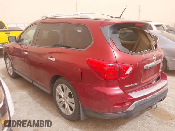 2018 Nissan Pathfinder S with VIN 5N1DR2MN6JC613762, listed as a IAAI auction lot 41801757 with 40,172 mi miles and . Bid and sale history available at DreamBid. Image 3.