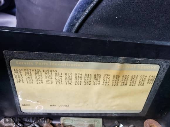 1986 Chevrolet Camaro Z28 Sport with VIN 1G1FP87H2GL105849, listed as a Copart auction lot 53272155 with 9,502 mi miles and Salvage title. Bid and sale history available at DreamBid. Image 12.