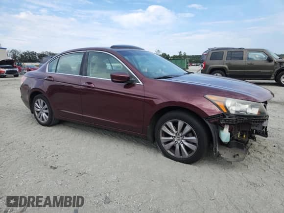 2011 Honda Accord EX with VIN 1HGCP2F7XBA078244, listed as a Copart auction lot 80575175 with 285,224 mi miles and Salvage title. Bid and sale history available at DreamBid. Image 4.