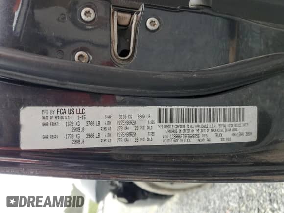 2015 Ram 1500 Express with VIN 1C6RR6FT8FS608256, listed as a Copart auction lot 81752275 with 192,197 mi miles and Salvage title. Bid and sale history available at DreamBid. Image 13.