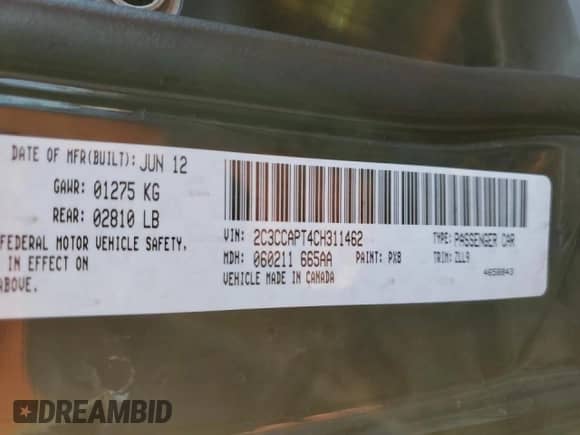 2012 Chrysler 300 C Luxury Series z VIN 2C3CCAPT4CH311462, wystawiony jako Copart lot #78515434 z przebiegiem 76 415 mil mil oraz Szkoda całkowita • Salvage title. Historia ofert i sprzedaży dostępna na DreamBid. Obrazek 12.