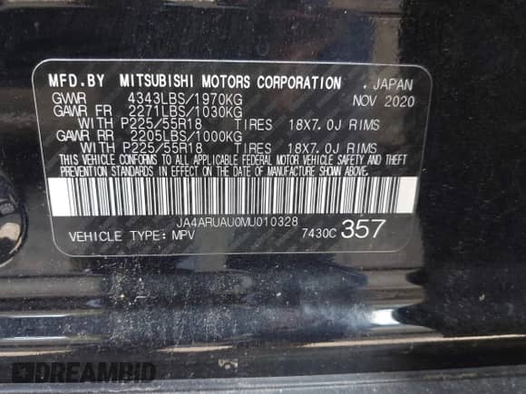 2021 Mitsubishi Outlander ES z VIN JA4ARUAU0MU010328, wystawiony jako IAAI lot #42701103 z przebiegiem Nie podano mil oraz . Historia ofert i sprzedaży dostępna na DreamBid. Obrazek 9.