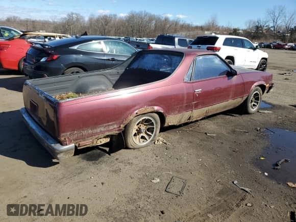 1986 Chevrolet El Camino z VIN 3GCCW80Z9GS914985, wystawiony jako Copart lot #49669715 z przebiegiem 84 552 mil mil oraz Nie do naprawy • Non repairable. Historia ofert i sprzedaży dostępna na DreamBid. Obrazek 3.