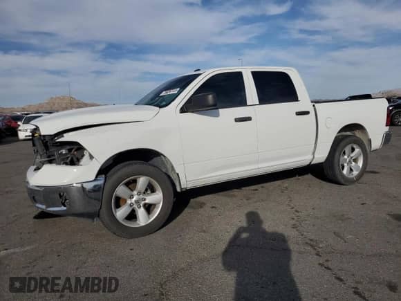 2022 Ram 1500 Tradesman with VIN 3C6RR6KG6NG172733, listed as a Copart auction lot 76056744 with 53,094 mi miles and Salvage title. Bid and sale history available at DreamBid. Image 1.