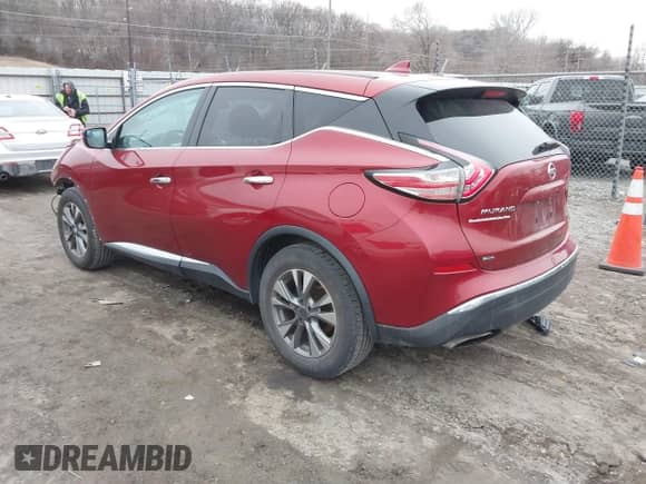 2016 Nissan Murano S with VIN 5N1AZ2MG0GN148039, listed as a IAAI auction lot 41483393 with 107,806 mi miles and . Bid and sale history available at DreamBid. Image 3.