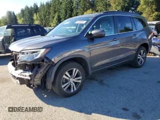 2018 Honda Pilot EX-L z VIN 5FNYF6H59JB016866, wystawiony jako Copart lot #84606855 z przebiegiem 87 362 mil mil oraz Szkoda całkowita • Salvage title. Historia ofert i sprzedaży dostępna na DreamBid. Obrazek 1.