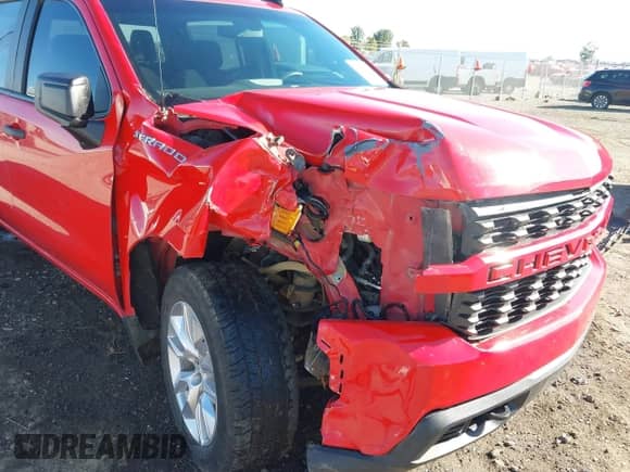 2021 Chevrolet Silverado 1500 Custom with VIN 3GCPYBEK8MG272553, listed as a IAAI auction lot 43408179 with 60,570 mi miles and . Bid and sale history available at DreamBid. Image 6.