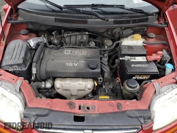 2005 Chevrolet Aveo LT with VIN KL1TG52635B356291, listed as a Copart auction lot 84422804 with 101,643 mi miles and Salvage title. Bid and sale history available at DreamBid. Image 11.