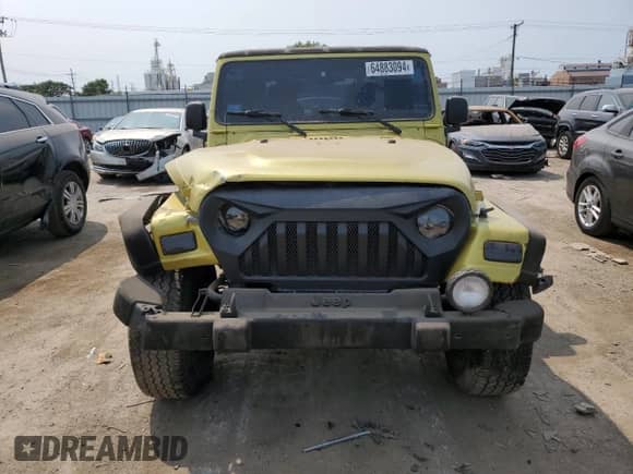 2003 Jeep Wrangler Sahara с VIN 1J4FA59S03P313418, выставлен на аукционе Copart как лот 64883094 с пробегом 184 658 миль миль и Списание • Salvage title. История ставок и продаж доступна на DreamBid. Изображение 5.