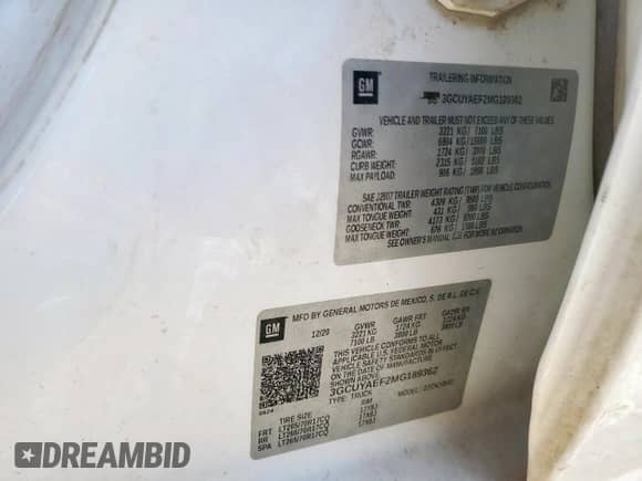 2021 Chevrolet Silverado 1500 Work Truck with VIN 3GCUYAEF2MG189362, listed as a Copart auction lot 64923745 with Not provided miles and Clean title. Bid and sale history available at DreamBid. Image 12.