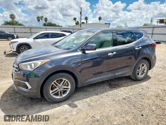 2017 Hyundai Santa Fe 2.4L with VIN 5XYZT3LB5HG448642, listed as a Copart auction lot 80009615 with 127,798 mi miles and Salvage title. Bid and sale history available at DreamBid. Image 1.