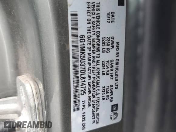 2013 Chevrolet Caprice Police Police z VIN 6G1MK5U37DL814725, wystawiony jako Copart lot #46181685 z przebiegiem 108 079 mil mil oraz Nie do naprawy • Non repairable. Historia ofert i sprzedaży dostępna na DreamBid. Obrazek 12.