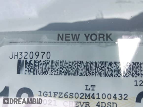 2021 Chevrolet Bolt EV Premier z VIN 1G1FZ6S02M4100432, wystawiony jako IAAI lot #42633578 z przebiegiem 231 754 mil mil oraz . Historia ofert i sprzedaży dostępna na DreamBid. Obrazek 20.
