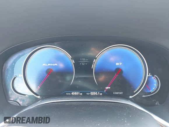 2017 BMW 7 Series ALPINA B7 xDrive with VIN WBA7F2C33HG543843, listed as a IAAI auction lot 43046781 with 45,651 mi miles and . Bid and sale history available at DreamBid. Image 7.