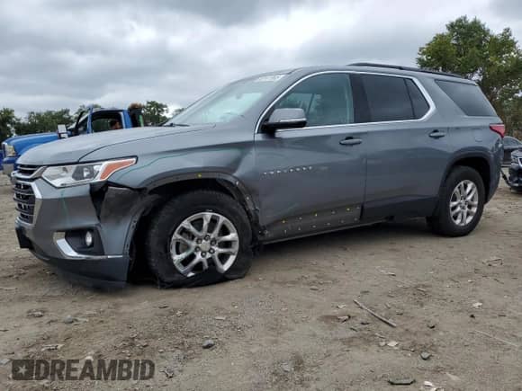 2020 Chevrolet Traverse LT with VIN 1GNEVHKWXLJ145110, listed as a Copart auction lot 80141965 with 81,429 mi miles and Salvage title. Bid and sale history available at DreamBid. Image 1.