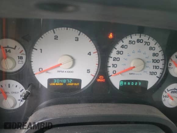 2005 Dodge RAM with VIN 3D2WS38C25G851056, listed as a Copart auction lot 87059884 with 304,872 mi miles and Salvage title. Bid and sale history available at DreamBid. Image 9.