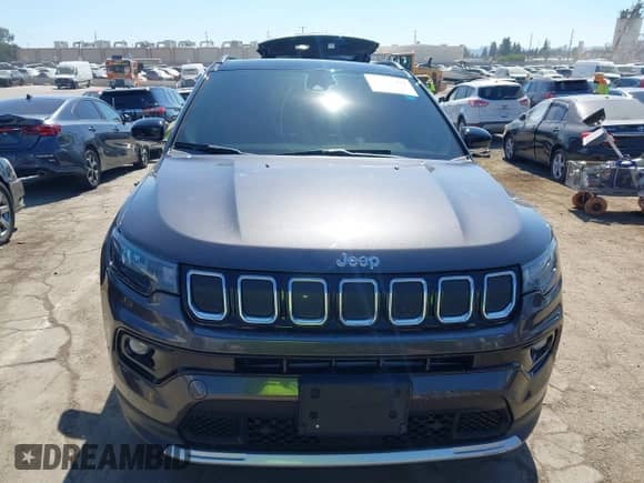 2022 Jeep Compass Limited with VIN 3C4NJDCB6NT100587, listed as a IAAI auction lot 43356409 with 34,839 mi miles and . Bid and sale history available at DreamBid. Image 12.