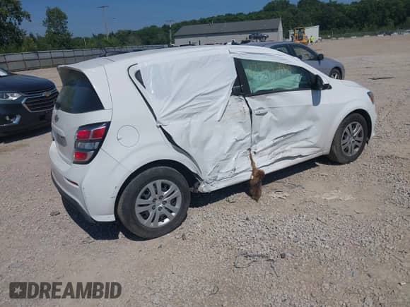 2020 Chevrolet Sonic LT with VIN 1G1JG6SBXL4100324, listed as a IAAI auction lot 42721748 with 129,133 mi miles and . Bid and sale history available at DreamBid. Image 4.