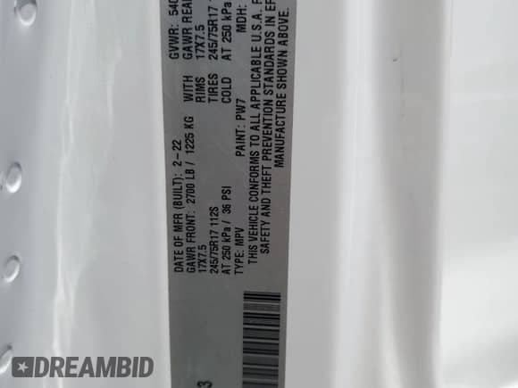 2022 Jeep Wrangler Unlimited Sport S с VIN 1C4HJXDN8NW160663, выставлен на аукционе Copart как лот 55070085 с пробегом 34 446 миль миль и Списание • Salvage title. История ставок и продаж доступна на DreamBid. Изображение 12.