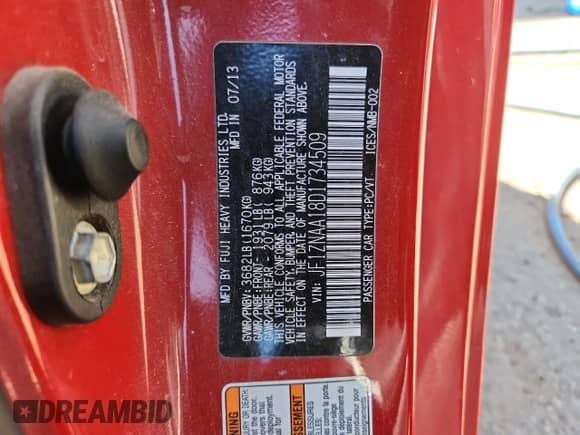 2013 Scion FR-S с VIN JF1ZNAA18D1734509, выставлен на аукционе Copart как лот 81254185 с пробегом 53 630 миль миль и Списание • Salvage title. История ставок и продаж доступна на DreamBid. Изображение 12.