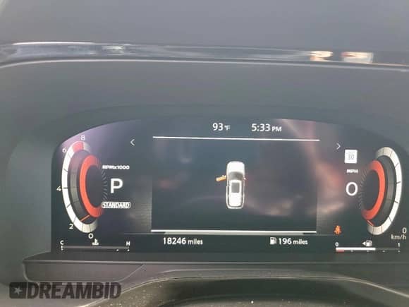 2023 Nissan Pathfinder Platinum with VIN 5N1DR3DG1PC237715, listed as a Copart auction lot 68867215 with 18,246 mi miles and Salvage title. Bid and sale history available at DreamBid. Image 9.